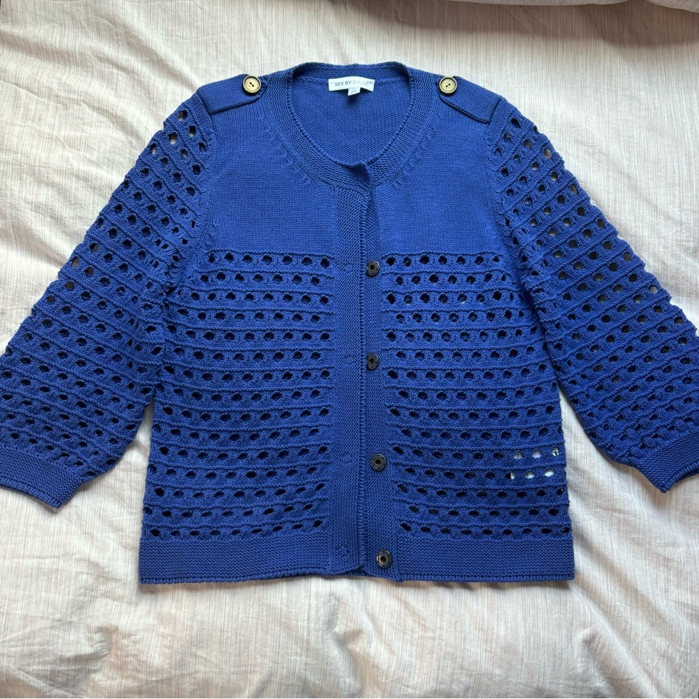 See by Chloé crochet cardigan